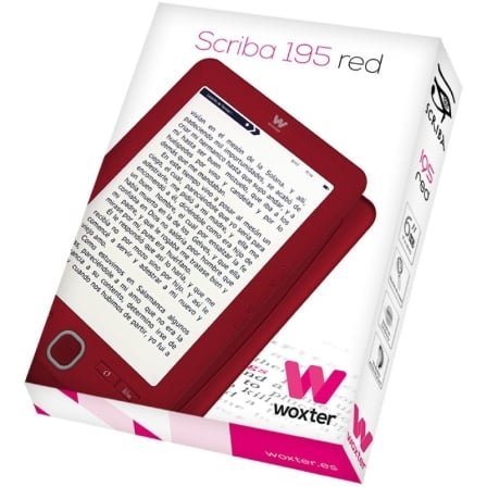 Livro Eletrónico Ebook Woxter Scriba 195| 6"| Tinta Eletrónica| Vermelho