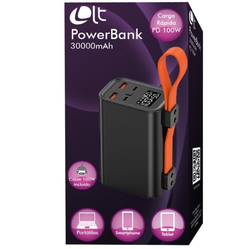 Leotec PowerBank 30000mAh PD| 100W| Compatível com Laptops