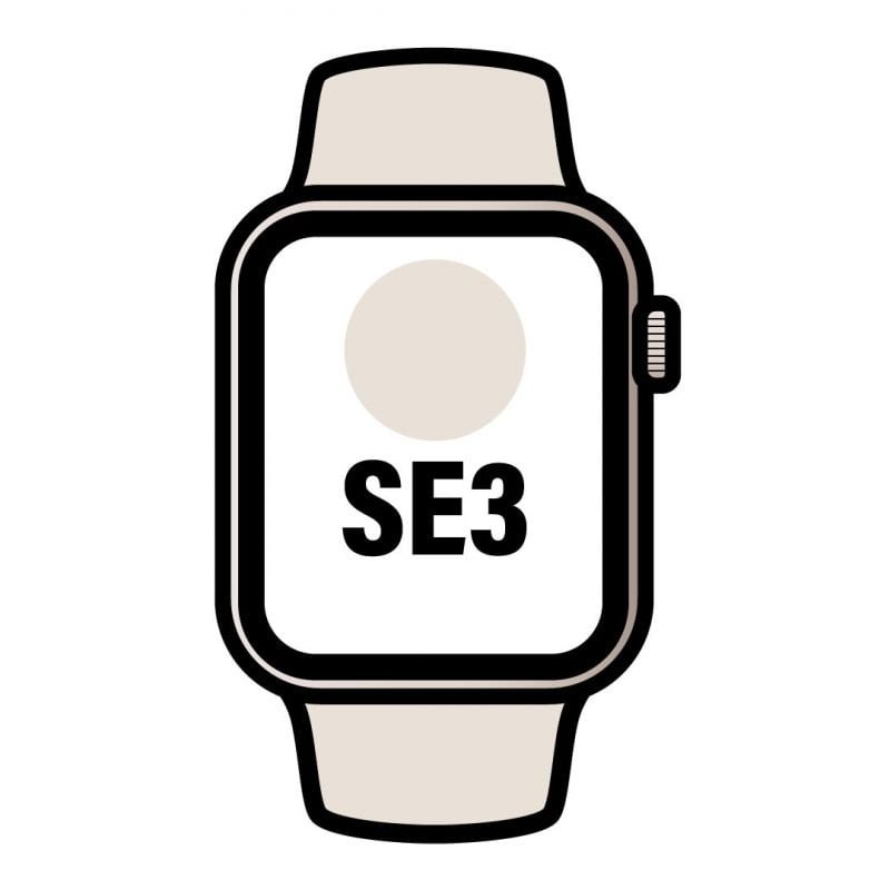 Apple Watch SE3| GPS| telemóvel| 40mm| Caixa de alumínio branco estrela| cinta esportiva m|l estrela branca