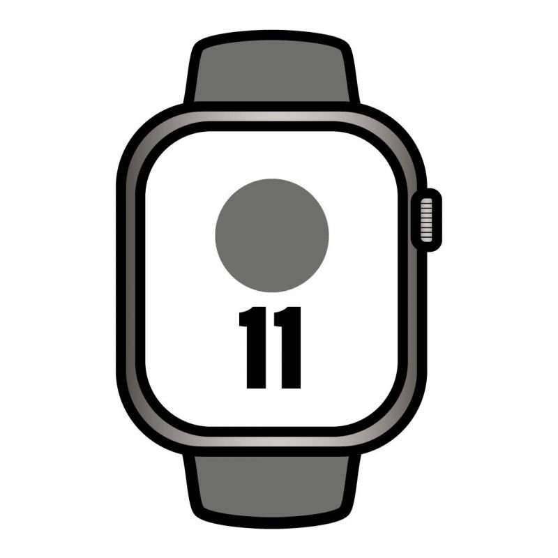 Apple Watch Series 11| GPS| telemóvel| 46mm| Titânio natural | cinta esportiva m|l pedra cinza