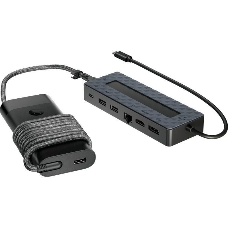 Pack Docking USB Tipo-C e Carregador Universal para Portátil HP 9H0H9AA