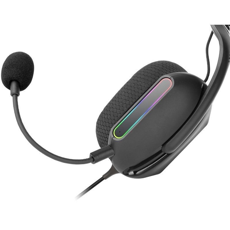Mars Gaming MH-PRO| 3.5| USB| Pretos Fones de Ouvido para Jogos com Microfone