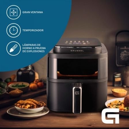 Fritadora a ar | sem óleo Grunkel Black Light Fryer | 1400W | Capacidade 6L