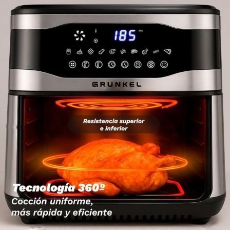 Freidadora a ar Fritadeira | Grunkel Maxisteelfryer sem óleo | 2200W | Capacidade 9L