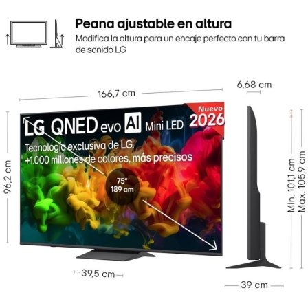 LG QNED evo AI QNED8EB Mini LED 75QNED8EB3A 75"|Ultra HD 4K| Smart TV| WiFi TV