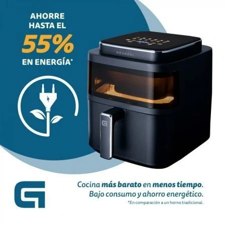 Fritadora a ar | sem óleo Grunkel Black Light Fryer | 1400W | Capacidade 6L
