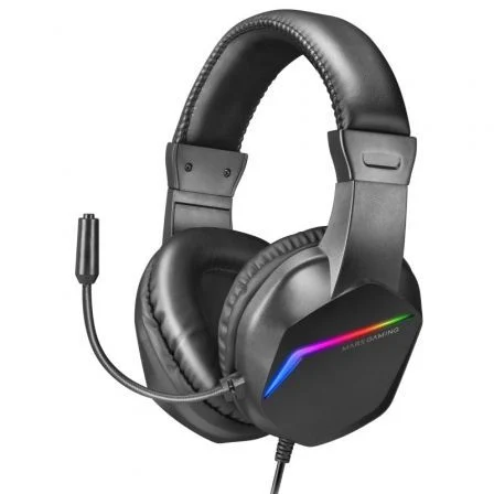 Mars Gaming MH122| Jack, 3.5 Jack| Fones de Ouvido Pretos para Jogos com Microfone