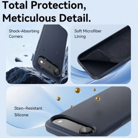 Capa transparente rígida com MagSafe Vention Concise Impact KVBTCB-30, compatível com iPhone 17