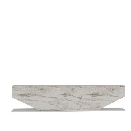 Móvel TV VIOLET, bilaminado mármore branco, 180 cms