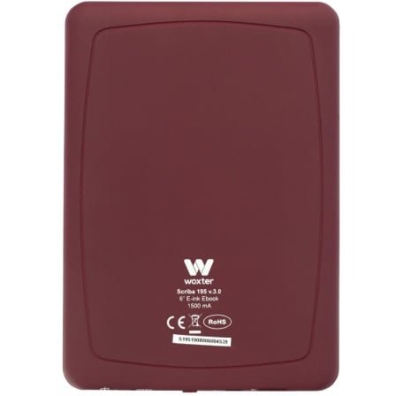 Livro Eletrónico Ebook Woxter Scriba 195| 6"| Tinta Eletrónica| Vermelho