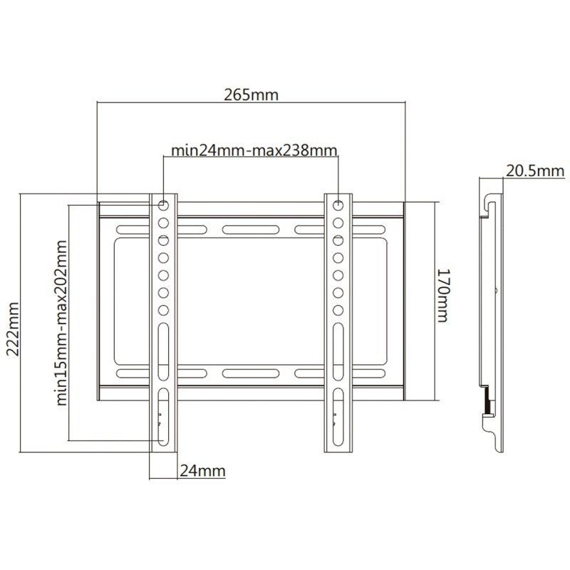 Montagem de parede Aisens WT42F-157 para TV de 32-42" | até 35kg