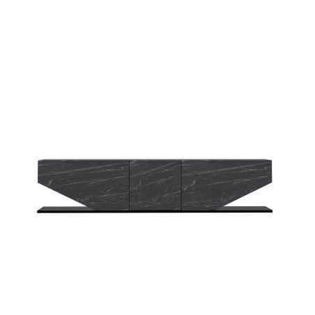Móvel TV VIOLET, bilaminado mármore preto, 180 cms