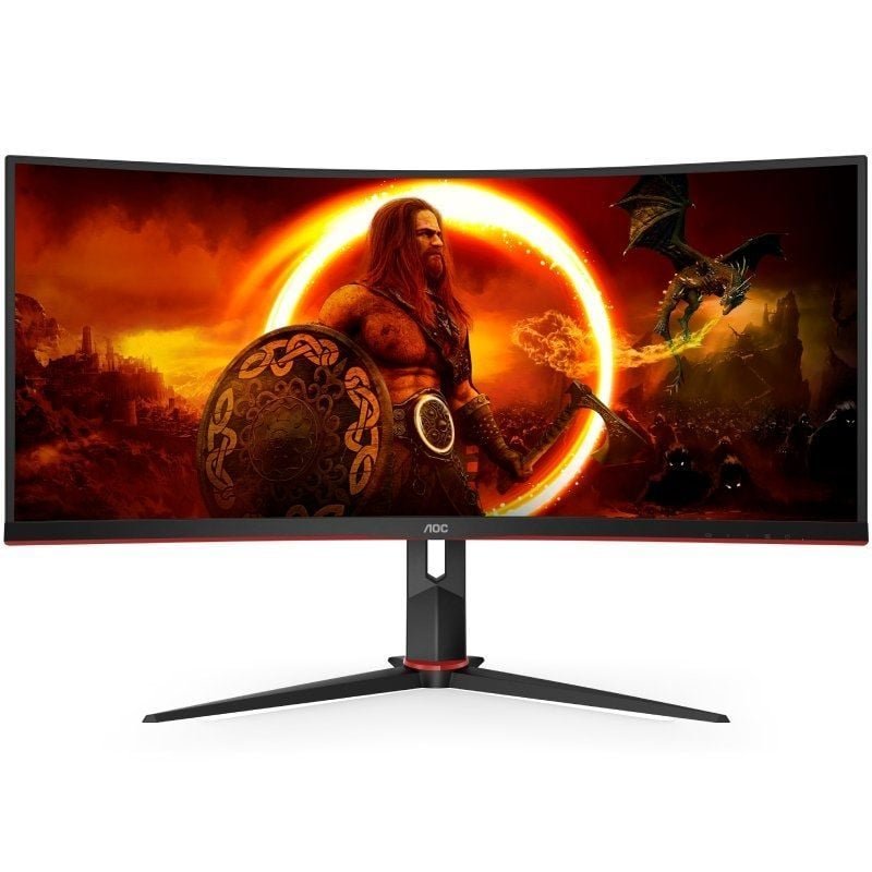 Monitor de jogos ultrapano-pano ao AOC CU34G2XP|BK 34"| WQHD| 1ms| 180Hz| VA| Preto