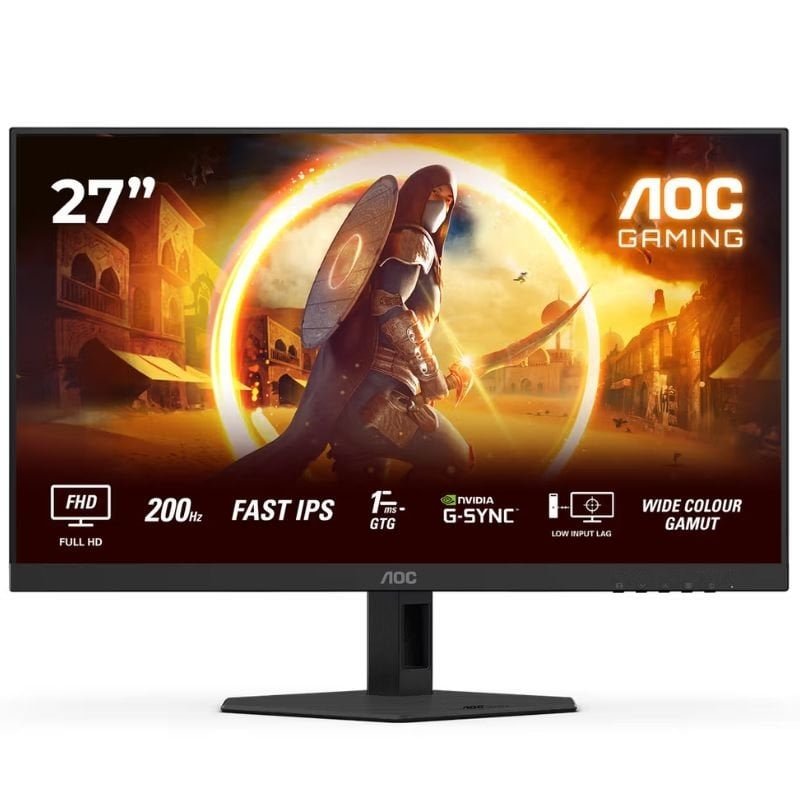 Monitor de jogos AOC 27G4HRE 27"| Full HD| 1ms| 200Hz| IPS| Multimídia| Preto