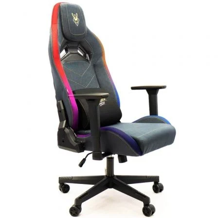 Woxter Stinger Station Elite Cadeira de Jogos | Luzes LED | Dourado e Prateado