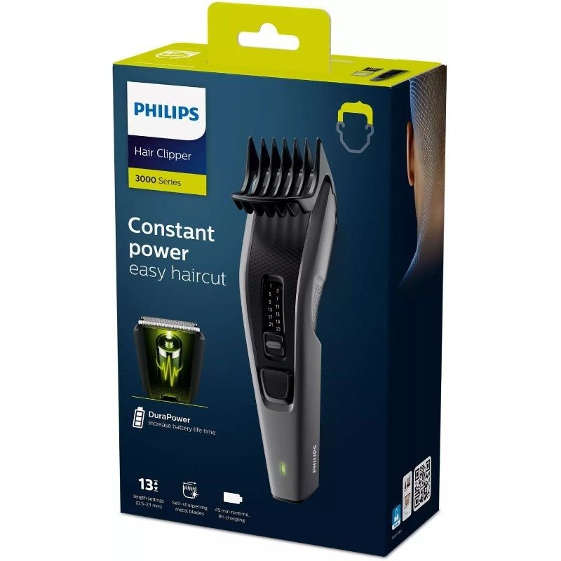 Máquina de Cortar Cabelo Philips Hairclipper Series 3000 HC3525|15| com Fio| com Bateria| 2 Acessórios
