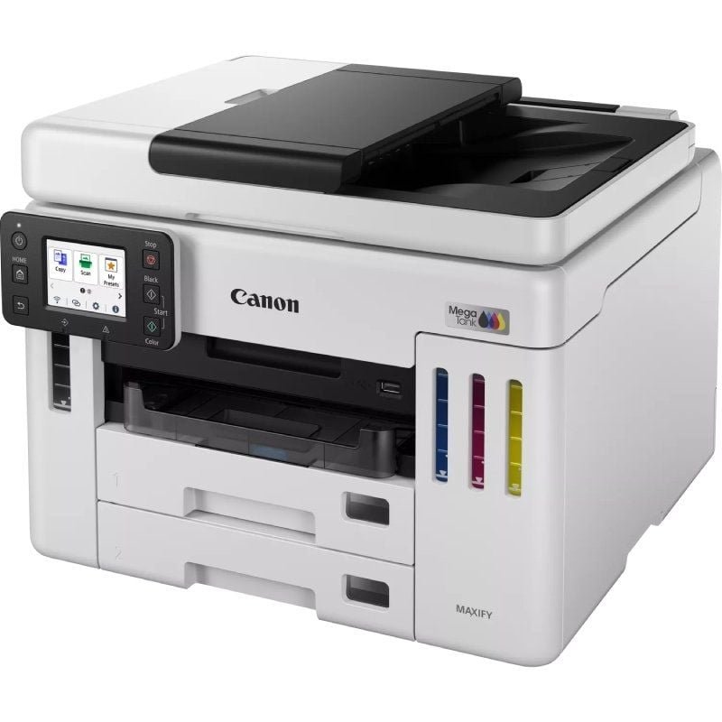Canon MAXIFY GX7150 MegaTank WiFi recarregável multifuncional | Duplex| Fax| Branco
