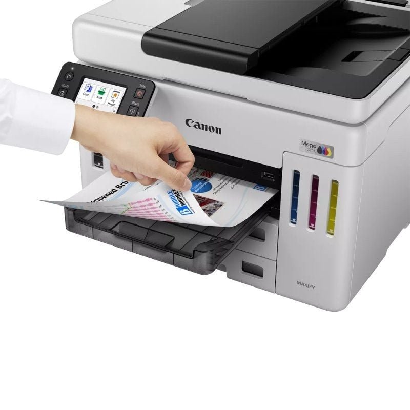Canon MAXIFY GX7150 MegaTank WiFi recarregável multifuncional | Duplex| Fax| Branco