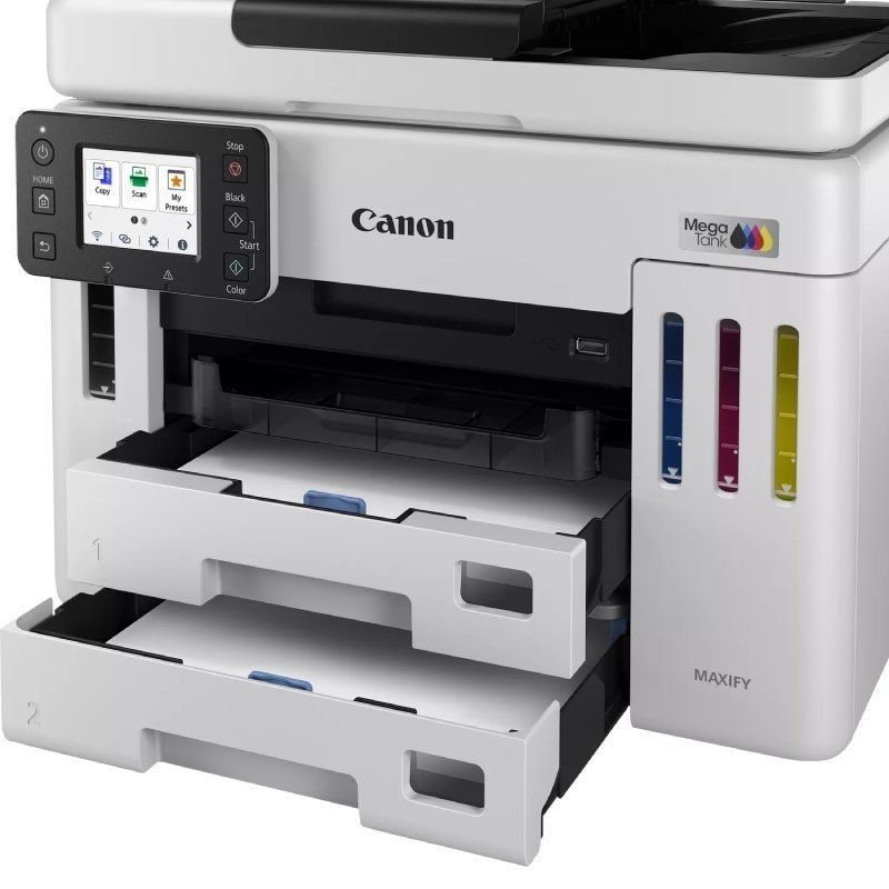 Canon MAXIFY GX7150 MegaTank WiFi recarregável multifuncional | Duplex| Fax| Branco