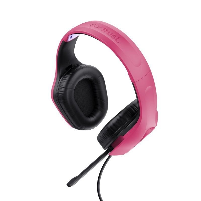 Fones de ouvido gamers Trust Gaming GXT 415 Gaming com microfone Zirox| Jack | Rosa