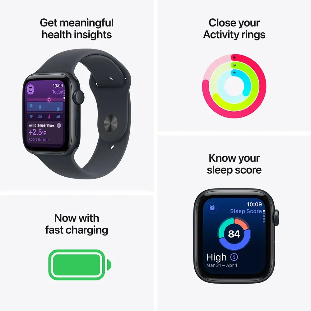 Apple Watch SE3| GPS| 40mm| Caixa de alumínio branco estrela| cinta de esporte de estrela branca s|m