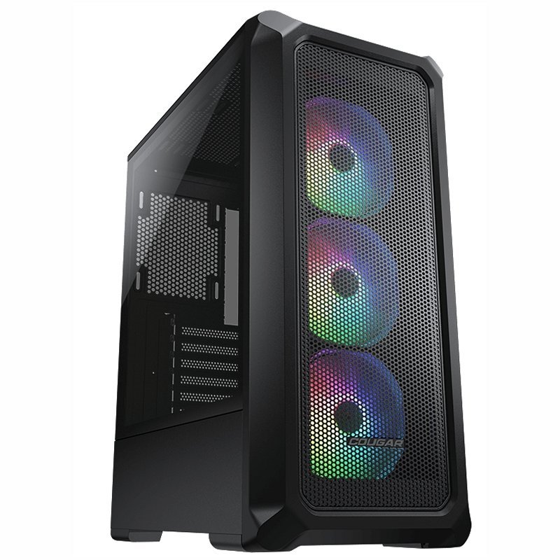 caixa de cougar semi torre archon 2 malha rgb preto