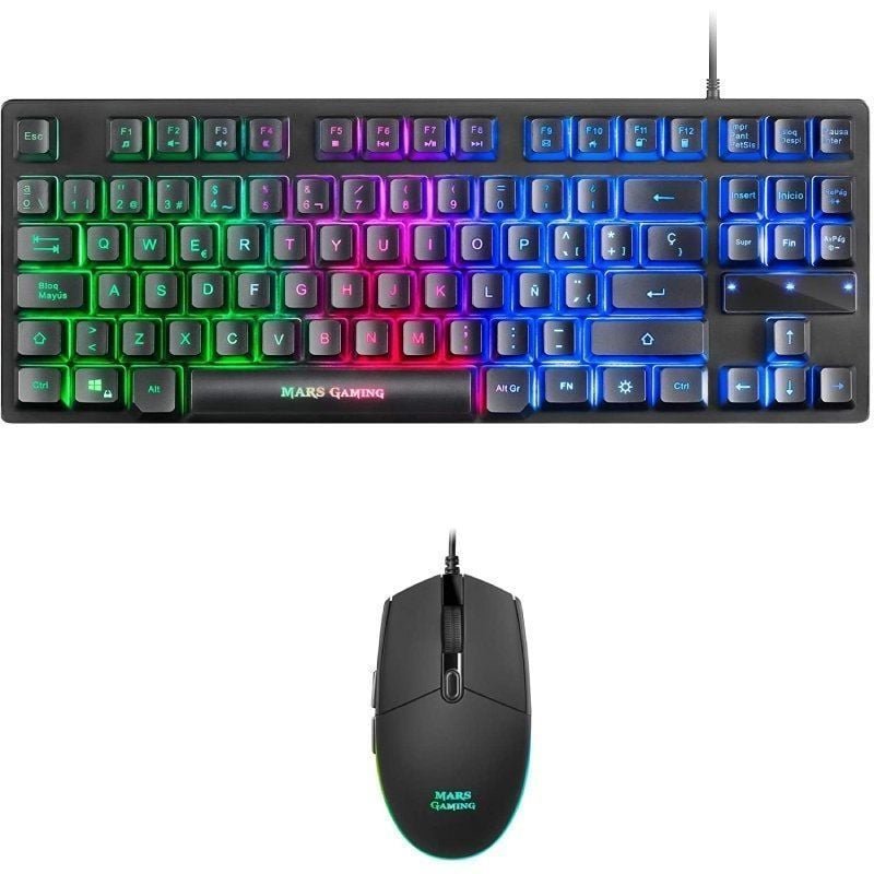 Pack Gaming Mars Gaming MCPTKLES| Teclado + Momento Óptico