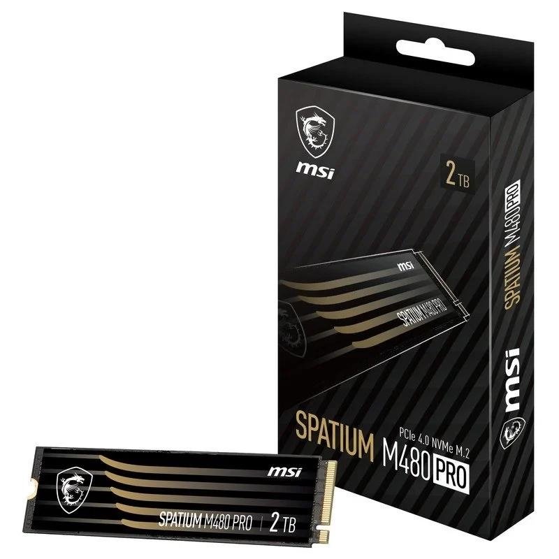 MSI SSD Spatium M480 Pro 2TB PCIe 4.0 NVMe 7400MBs