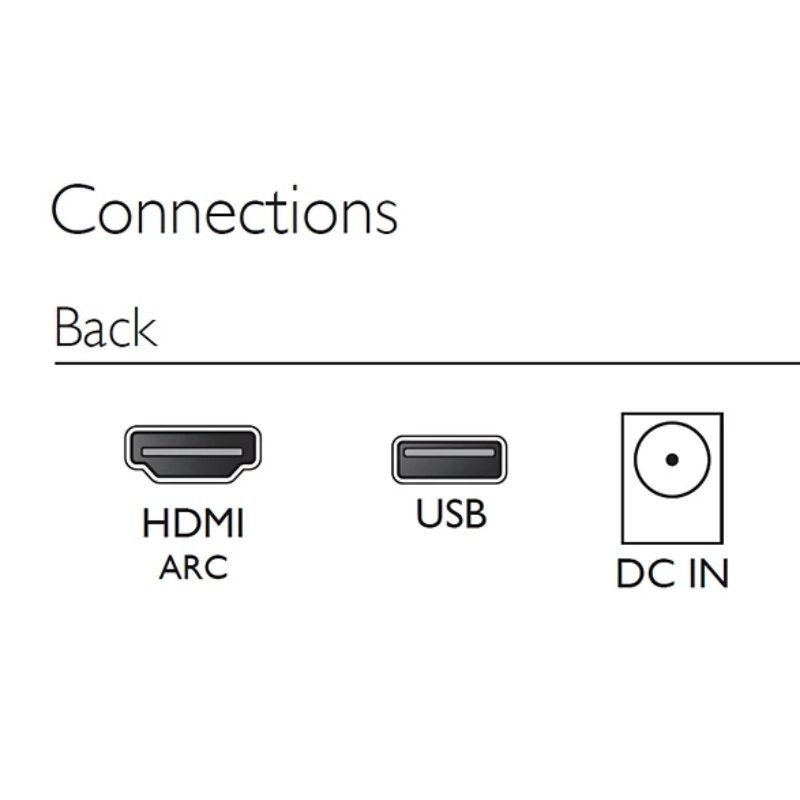 Philips Soundbar Bluetooth TAB4000|10| 60W| 2.0| Preto