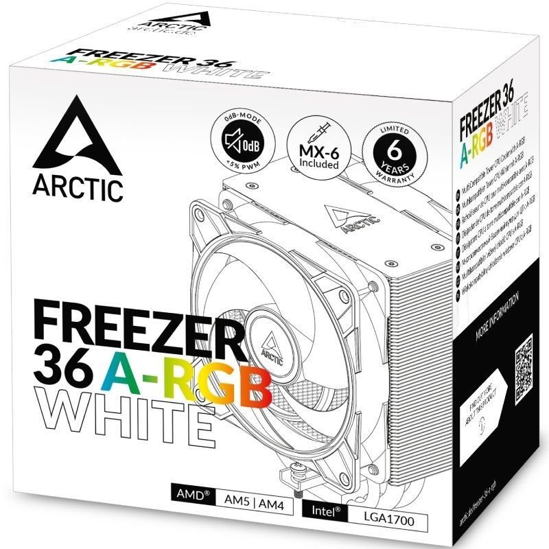 Ventilador com Disipador Arctic Freezer 36 A-RGB| 12cm