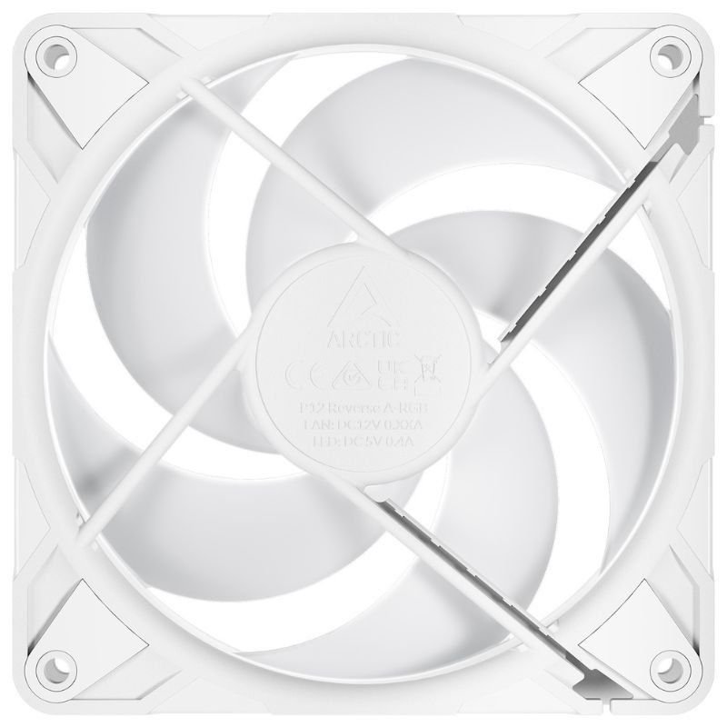 Ventilador Arctic P12 Pro Reverse A-RGB| 12cm| Branco