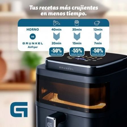 Fritadora a ar | sem óleo Grunkel Black Light Fryer | 1400W | Capacidade 6L