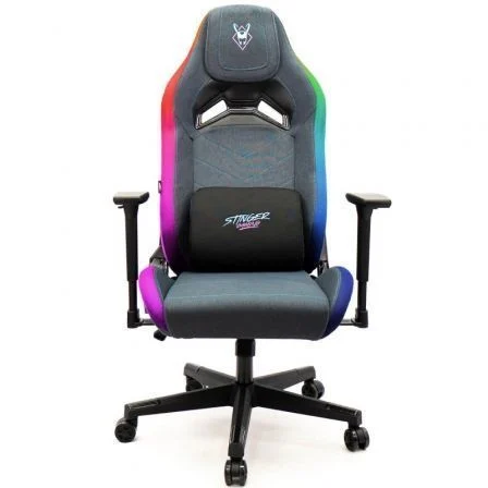 Woxter Stinger Station Elite Cadeira de Jogos | Luzes de LED | Azul e Rosa