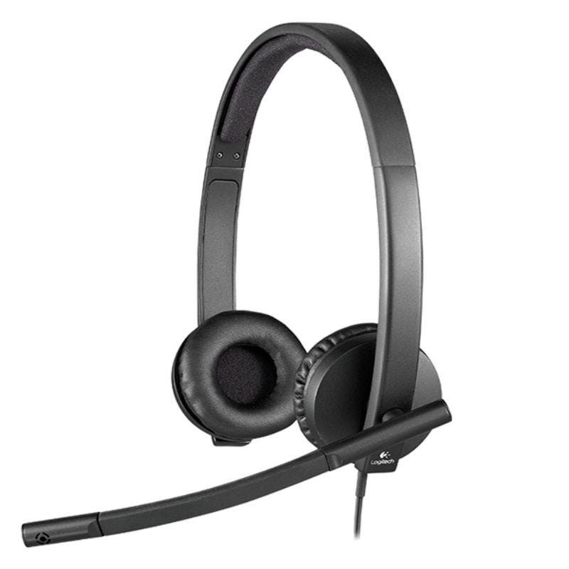 Auscultadores Logitech H570E | com microfone| USB| Preto