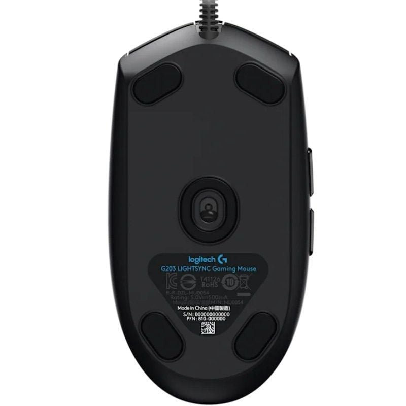 Mouse Gaming Logitech G203 Lightsync| Até 8000 DPI| Preto