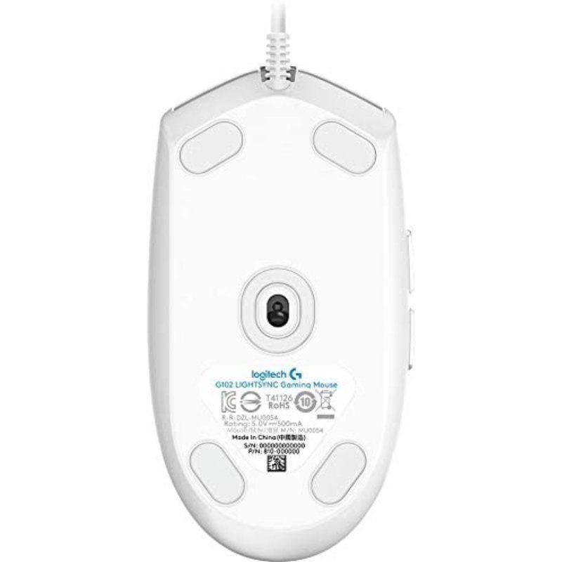 Mouse Gaming Logitech G102 Lightsync| Até 8000 DPI| Branco