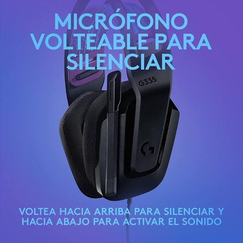 Auriculares Gaming com microfone Logitech G335| Jack 3.5| Pretos