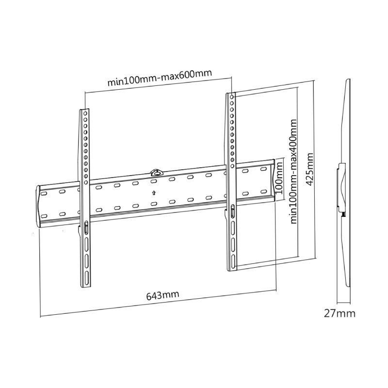 Aisens WT70F-069 Montagem de parede fixa para TV de 37-70" | até 40kg