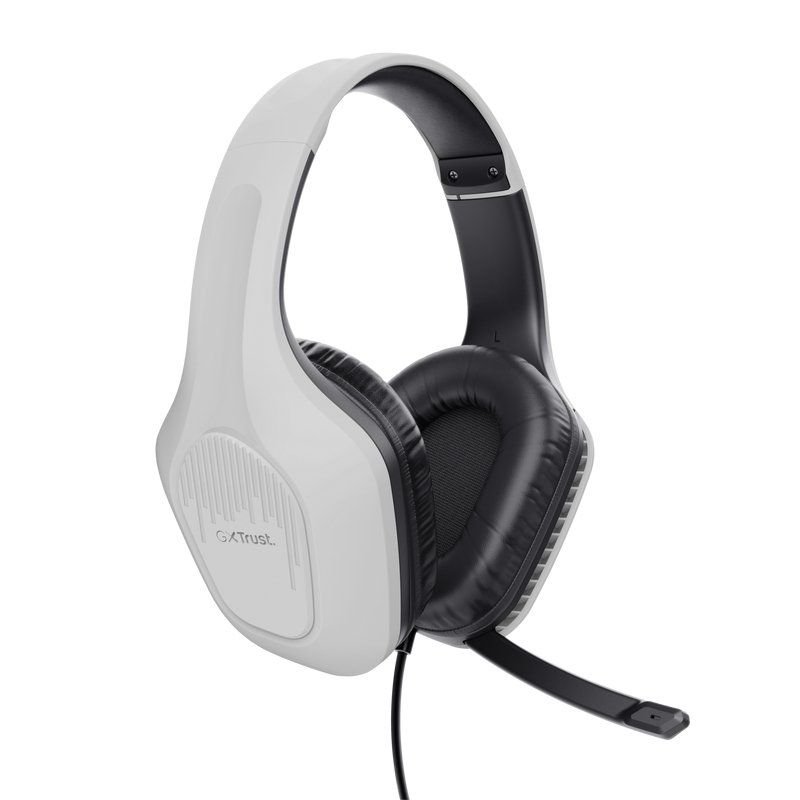 Trust Gaming GXT 415 Zirox PS5| Jacking 3.5| Fones de Ouvido Brancos para Jogos com Microfone