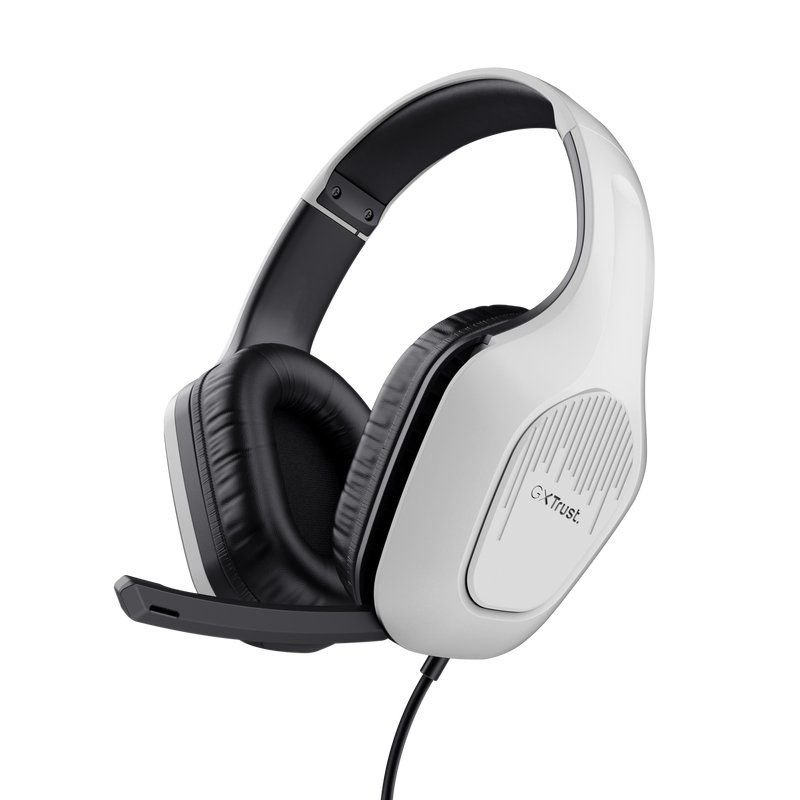 Trust Gaming GXT 415 Zirox PS5| Jacking 3.5| Fones de Ouvido Brancos para Jogos com Microfone
