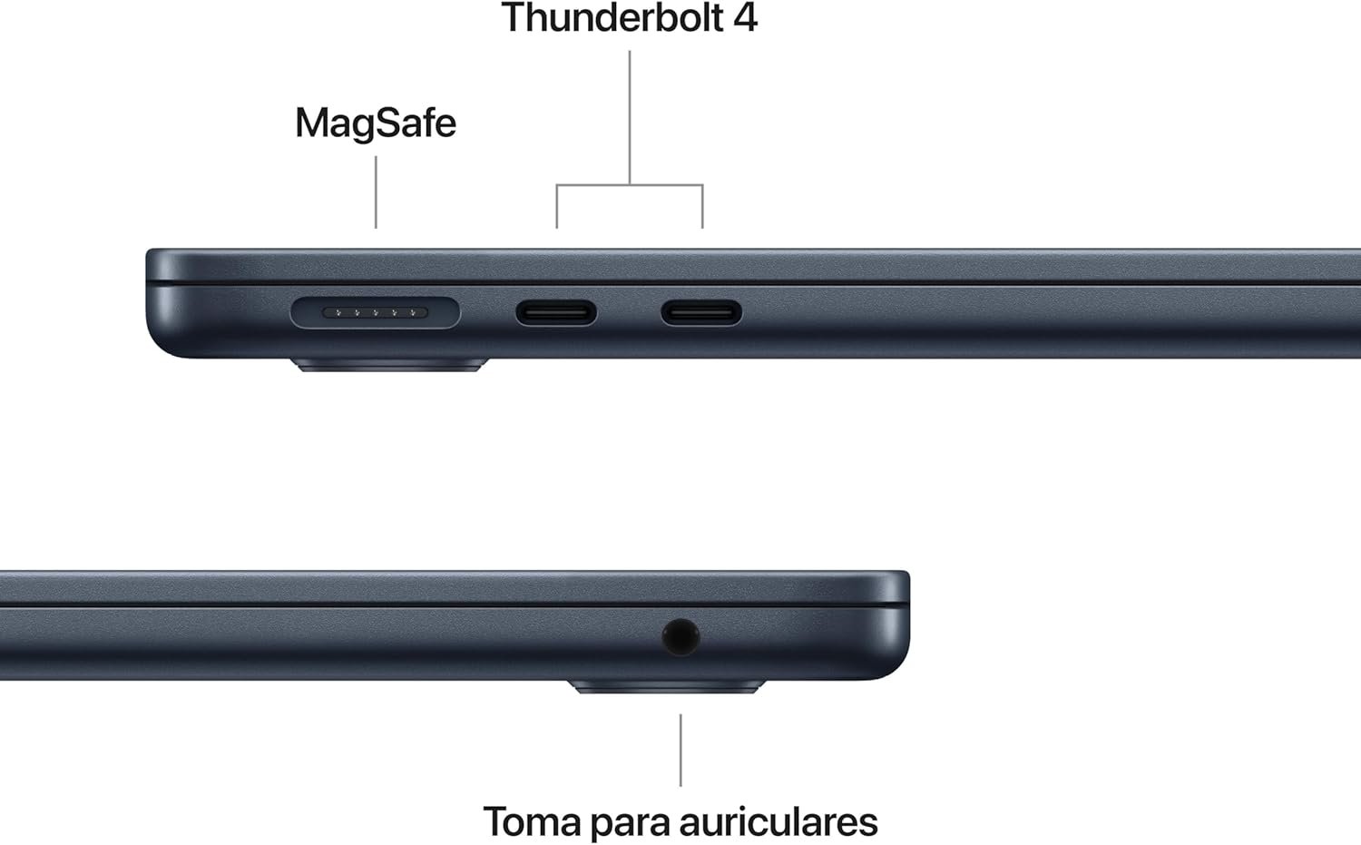 Apple Macbook Air 13,6"| CPU M5 de 10 núcleos | 24 GB | SSD de 1 TB | GPU de 10 núcleos | Meia-noite