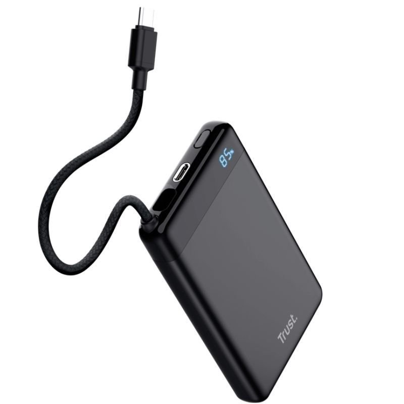 Trust Fiera 10000mAh| 20W| Powerbank Bateria Externa|Powerbank Inclui Cabo USB Tipo-C