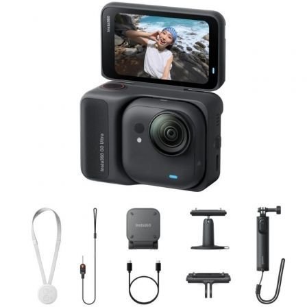 Insta360 GO Ultra Pack Criador de Câmeras Esportivas Digitais|4K| Ângulo de Visão 360º|Preto