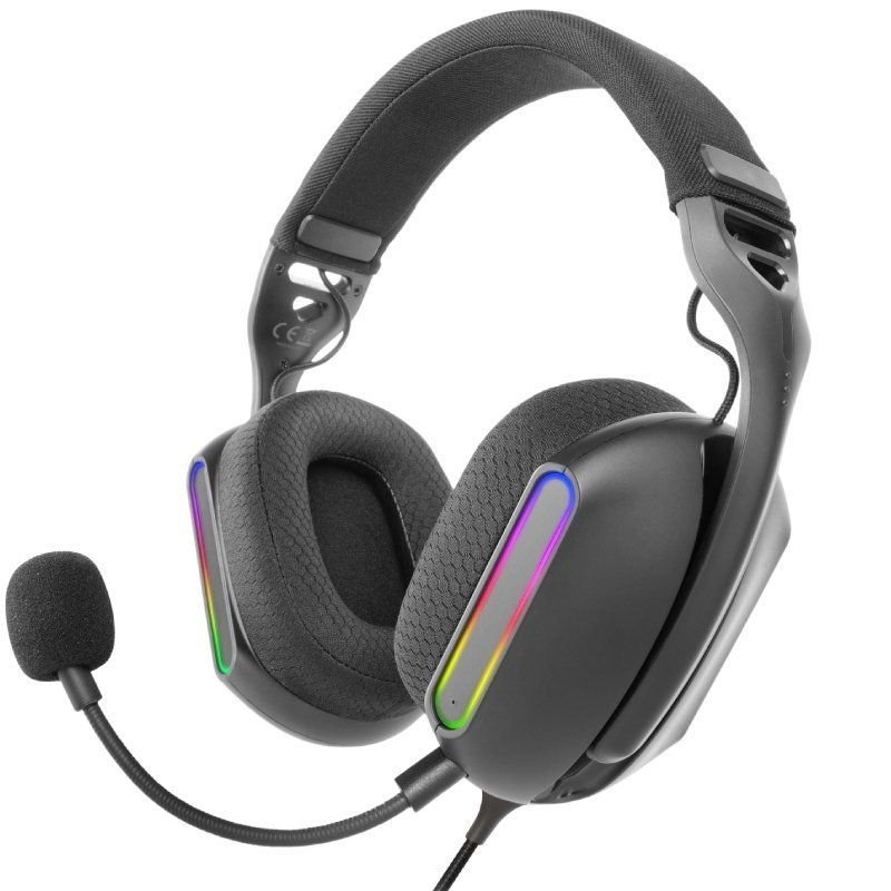 Mars Gaming MH-PRO| 3.5| USB| Pretos Fones de Ouvido para Jogos com Microfone