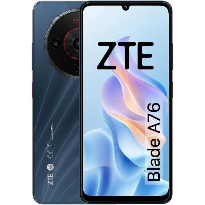 Smartphone ZTE Lâmina A76 6GB | 128 GB | 6,75"| 5G| Preto