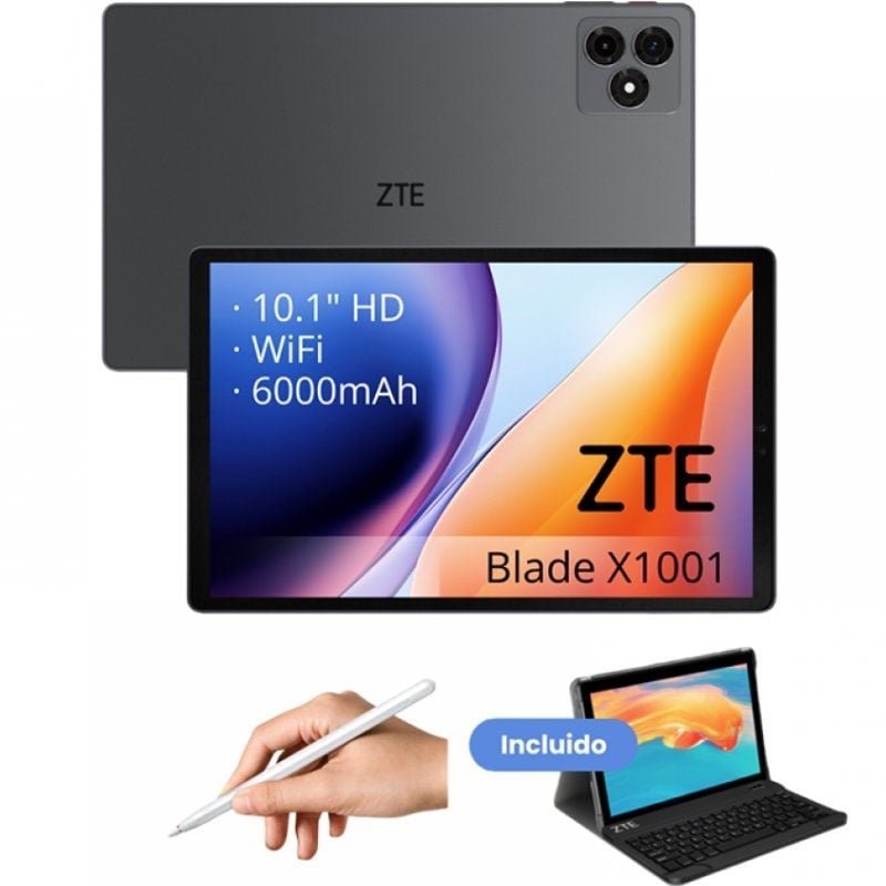 Tablet ZTE Tab Blade X1001W 10.1'| 4GB| 128GB| Octacore| Gris| Inclui Teclado e Stylus Pen