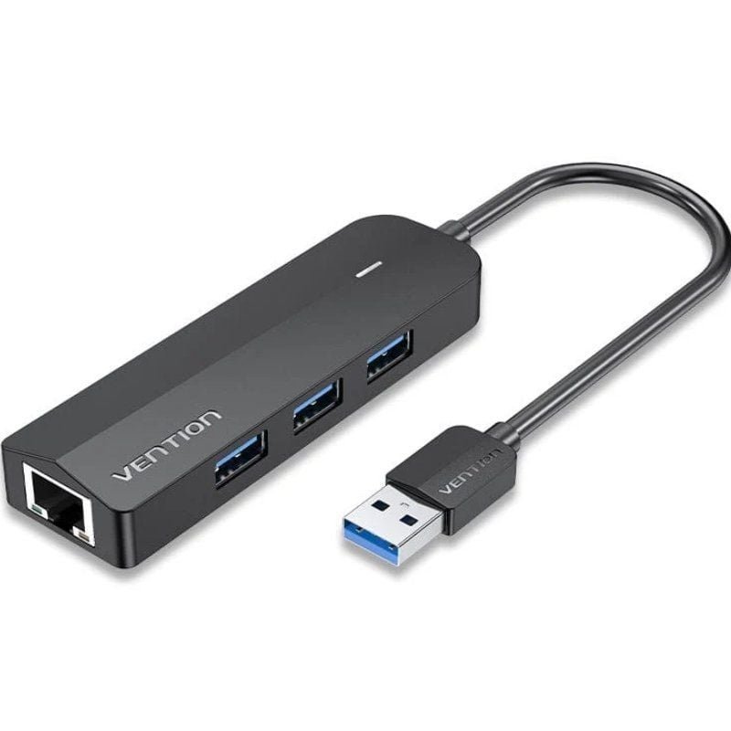 Hub USB 3.0 Vention CHNBB| RJ45| 3xUSB| 1xMiCousB PD