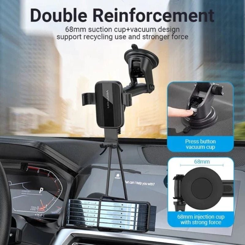 Suporte de smartphone para carro Vention KCOB0| Preto