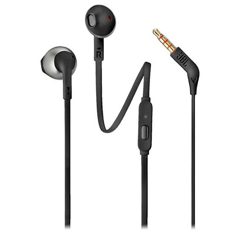 Auscultadores no ouvido JBL Tune 205| com microfone| Jack 3.5| Preto