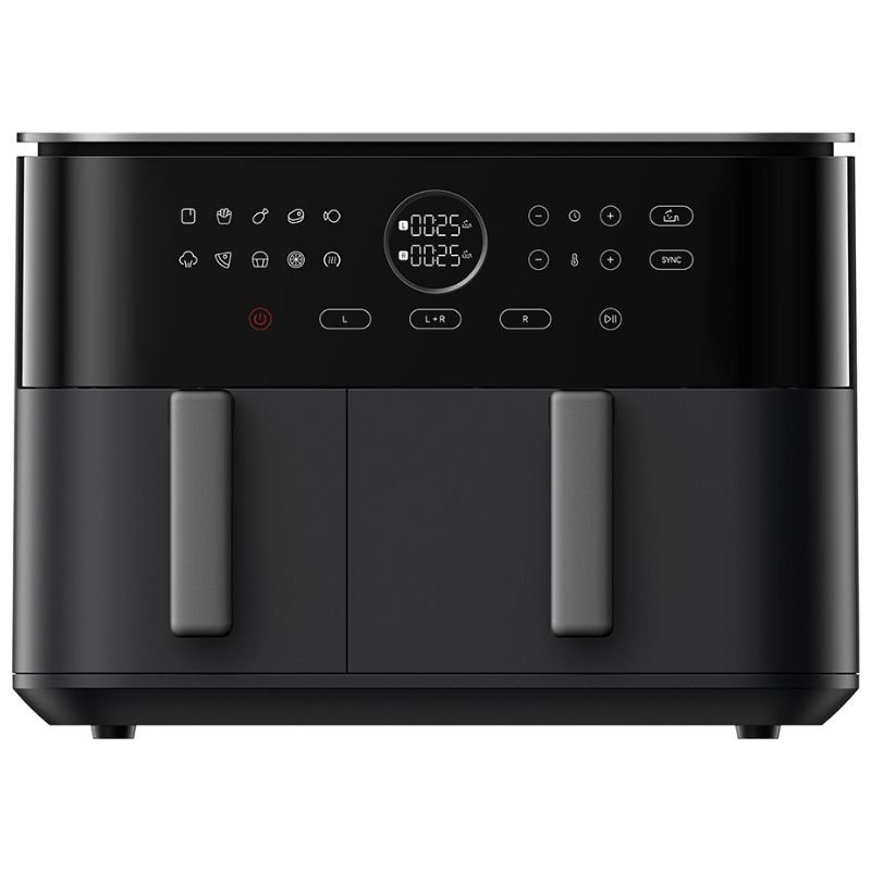 Fritadeira Smart Air Airfryer | Sem óleo Xiaomi Dual Zone Air Fryer 10L | Resistência Dupla 2700W| Capacidade 10L (6,5L + 3,5L)